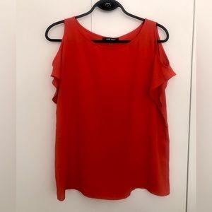 NINE WEST bright orange square blouse